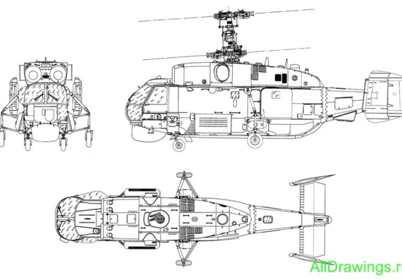 Kamov Ka-27 drawings (figures) of the aircraft